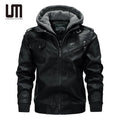 Liu Ming New Year Wholesale Winter Men Clothing Casual Motorcycle PU Hoodie Jacket Biker Leather Coats