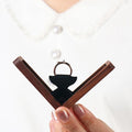Rotating Wooden Ring Box for Proposal and Ring Box for Wedding Ceremony
