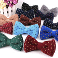 Fashion Knitted Bow Tie for Men Women Adult Wedding Cravats Polyester Groomsmen Bowties with Knit Bowknot Groom Style Bow Ties