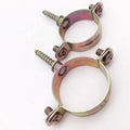 2025 New  M7 Double  Galvanized Sheet Round Type Quick Pipe Clamp M7 Hole Single Rubber Pipe Clip Set Plastic Pipe Supporting