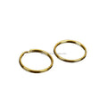 Factory Supply 1.5 X 25mm Round Gold Metal Keyring