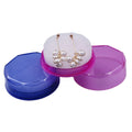Round Plastic Box for Jewelry Packaging Eco Friendly Candy Color Transparent Acrylic Necklace Box