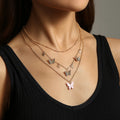 Fashion New Jewelry 2022 Simple Necklaces Multi-Layer Trendy Butterfly Tassel Temperament Multilayer Necklace Necklace Women