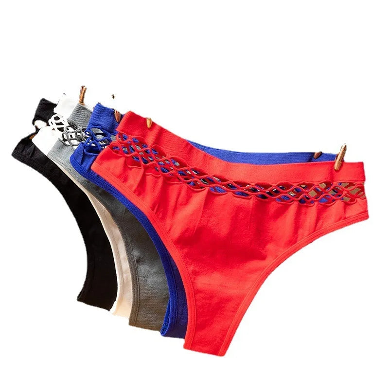 Quick Drying Elastic Traceless Panties Ladies Panty Trendy Buttock Lifting Hollow Out Sports Panty
