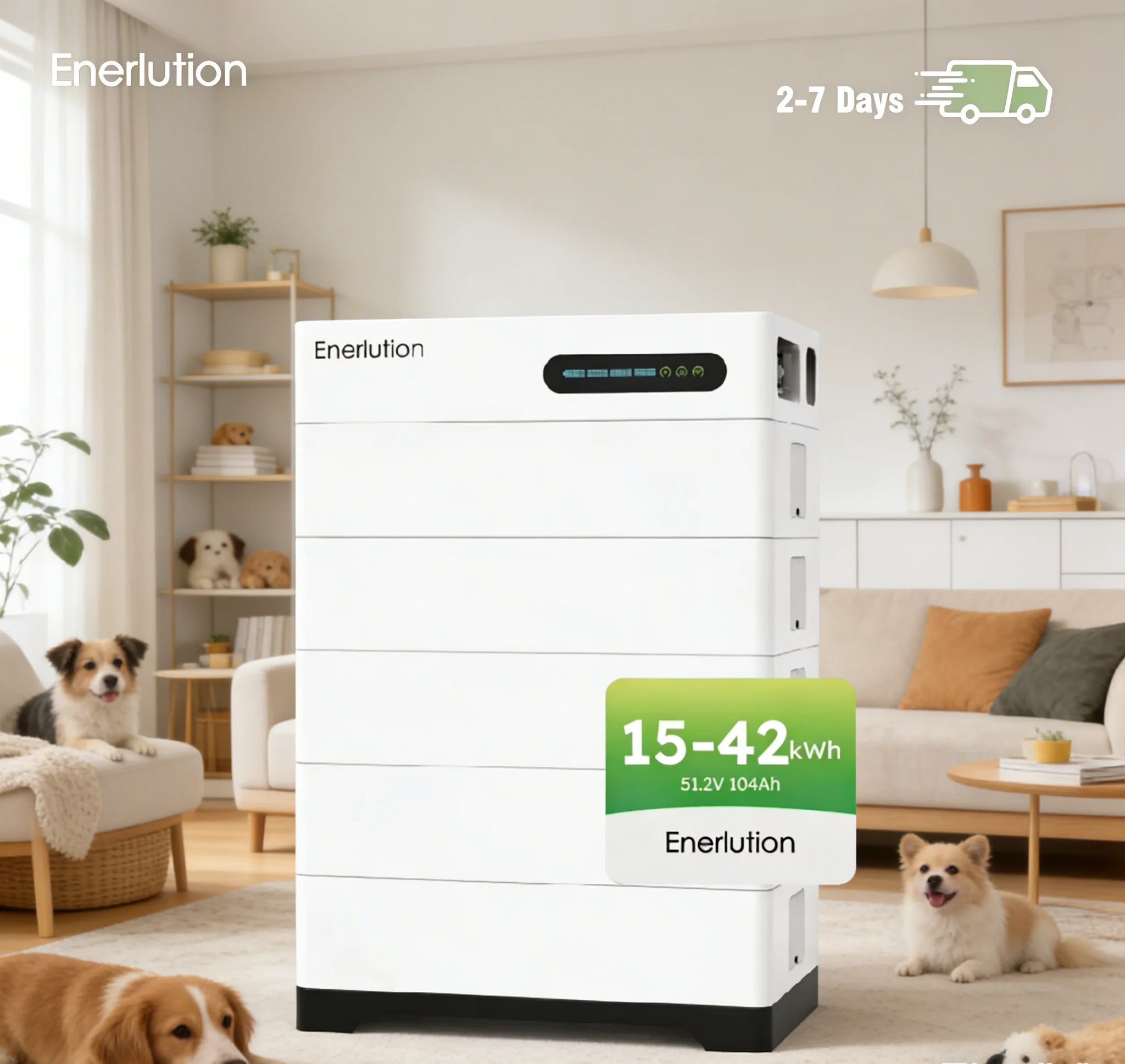 EU Warehouse Enerlution 51.2V 100Ah IP65 LiFePO4 Battery 10KW 20KW Home Backup Solar Battery