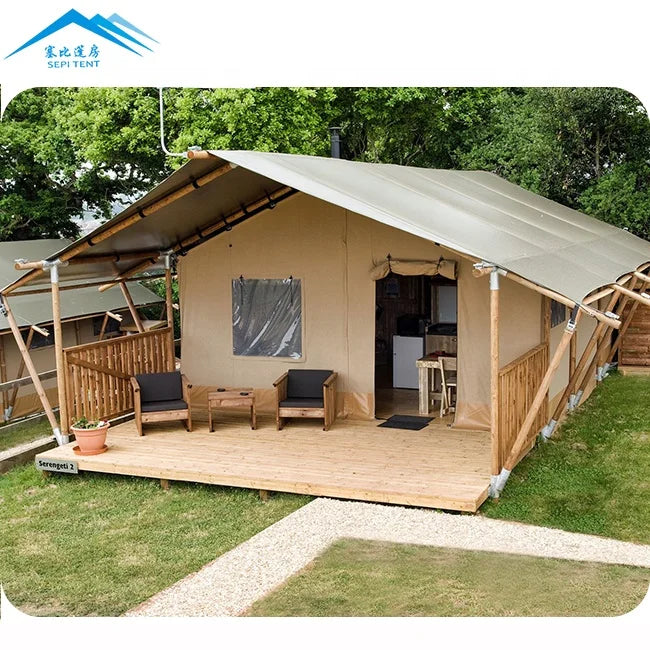 Prefabricated Safari Tents House Safari Tent Luxury Glamping Hotel Desert Tent