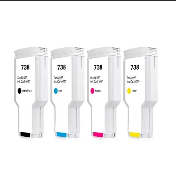 Ocbestjet 738 BK Ink Cartridge 130ml Compatible for HP DesignJet T850 T950 Wide Format Printers Black Plotters Ink Cartridge