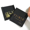 Custom End Fold Garment T-Shirt Brand Black Labels Polyester Washable Factory Product Clothes Personalized Woven Label for