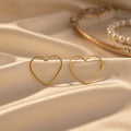 GP US Heart Earrings Hoop Plain Sparkle Earring 14k Gold Fill Filled Permanent Jewelry Jewellery Making Wholesale