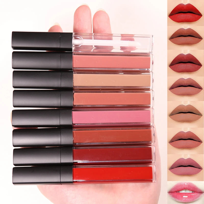 Oem Low Moq Wholesale Lipstick Factory Makeup Vegan Lip Gloss 59 Colors Long Lasting Kiss Off Custom Lipstick Matte Waterproof