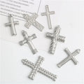 Stainless Steel Pattern Cross Necklace Bracelet Pendant Accessories Diy Jewelry Ornaments Accessories