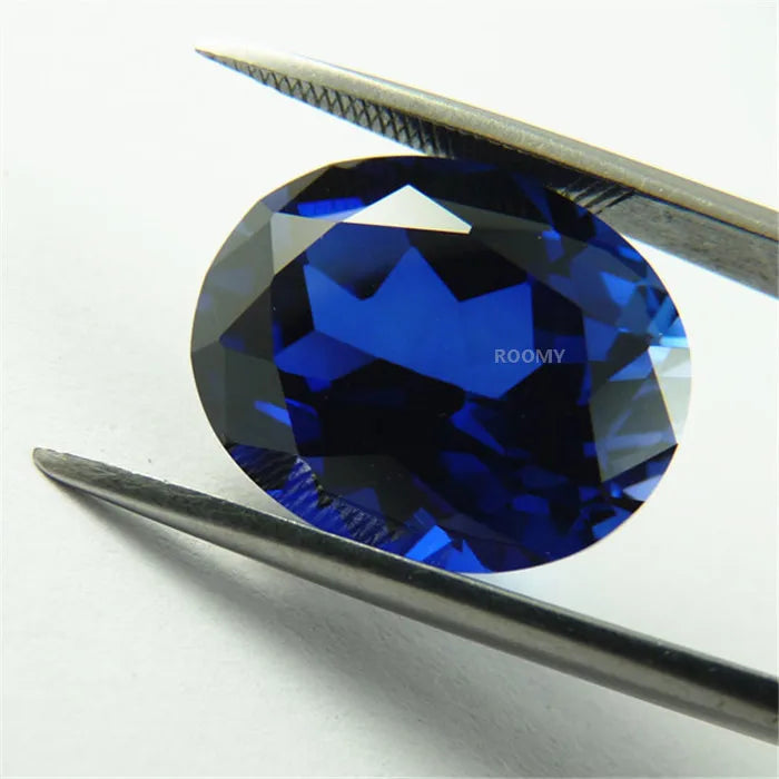 4x6mm to 18x25mm Pear Oval Cut Lab Created #34 Blue Sapphire Loose Gemstone Synthetic Corundum