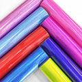 Wholesale Holographic Shiny Laser Thick Dots Rainbow Synthetic Leather Rolls for Making Bag