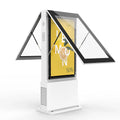 55" 65" Outdoor Touch Totem Monitor Kiosk IP65 Rated Floor Standing Digital Signage Screen Elevator Shopping Mall Subway