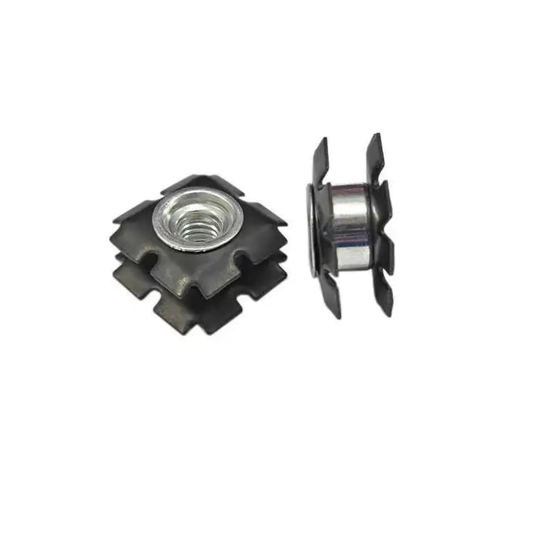 Factory Direct M6 M8 1/4 Stainless Steel Square Tube Insert Threaded Star Type Nut for Fastener