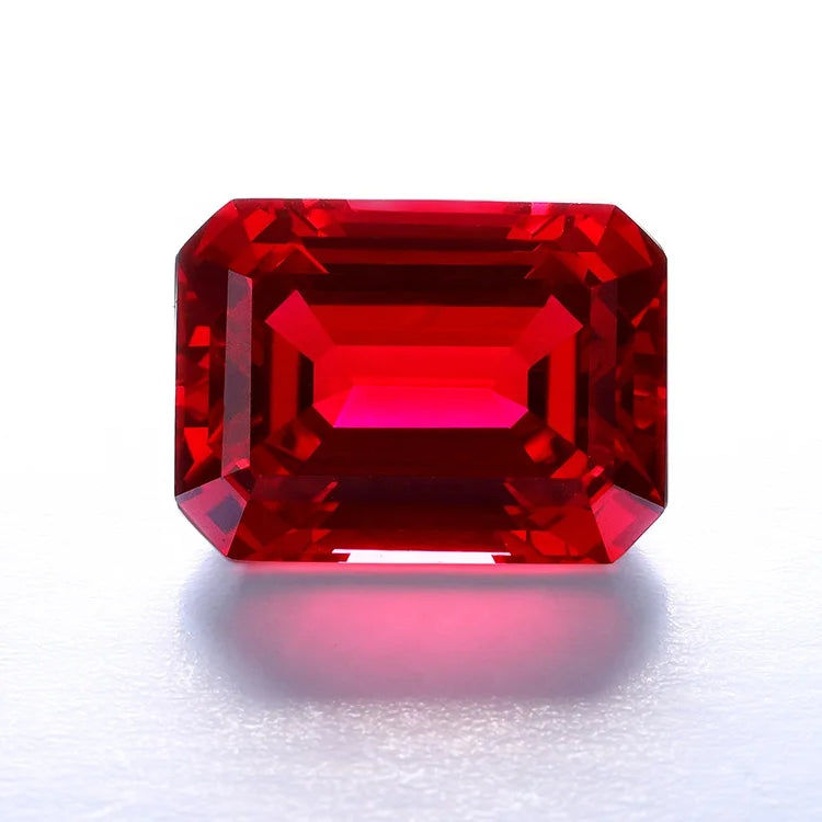 Lab Ruby Octagon Gemstone 11X9 mm 12X10 mm 14X10 mm Loose Gemstone for Jewelry Making Lab Created Lab Grown Ruby