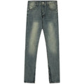 Blue Vintage Stretch Zip-Up Streetwear Jeans Pants Custom Jeans for Men Quality Jeans