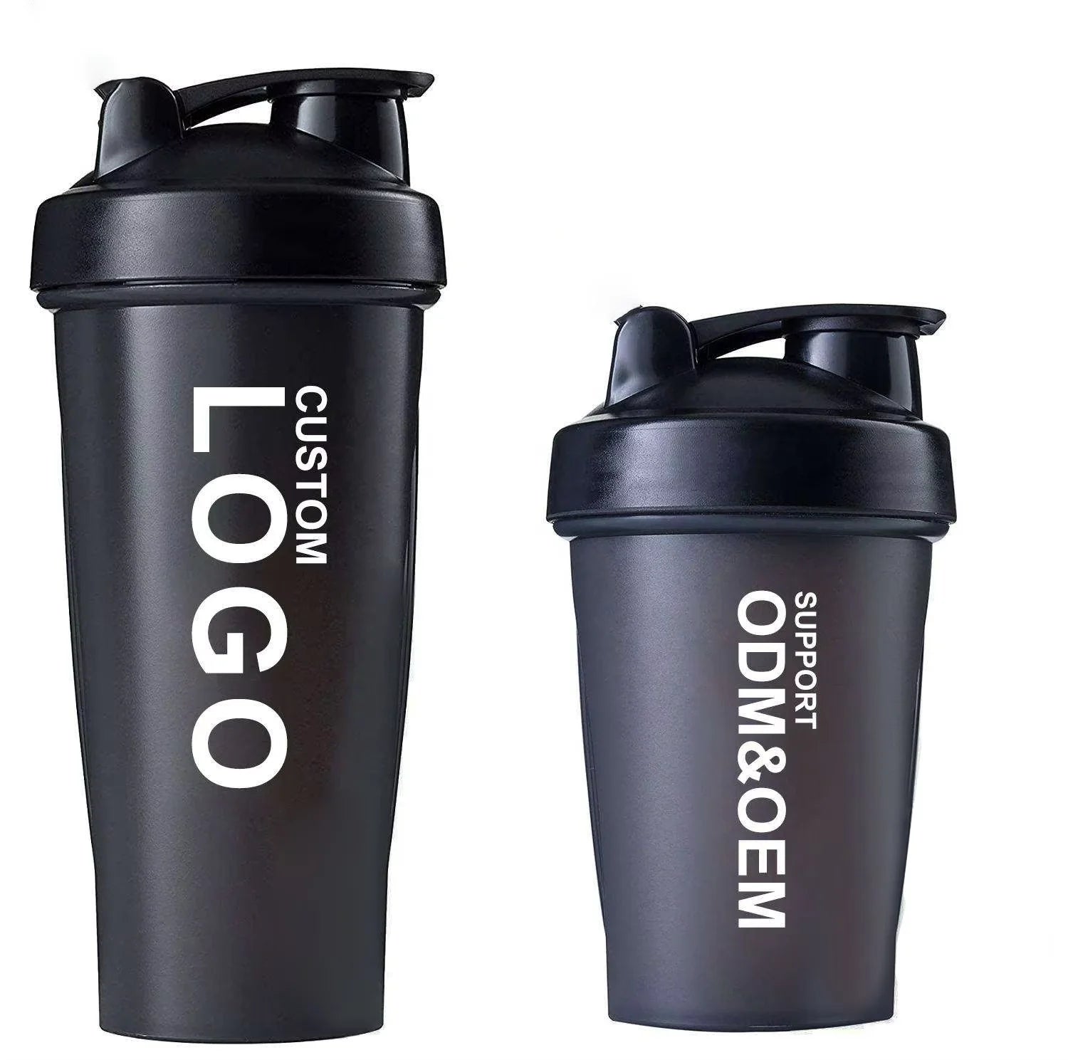 Wholesale Custom Logo 400ml 600 Workout Gym Sport Plastic Protein Shaker Bottle Shake Cup Water BPA Free Sample