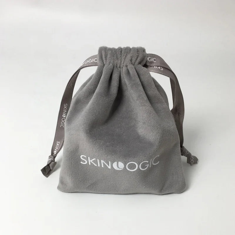 Supplier Wholesale Custom Gift Pouch Drawstring Velvet Flannel Jewelry Drawstring Pouch Bag Screen Printing Security Bai Shun