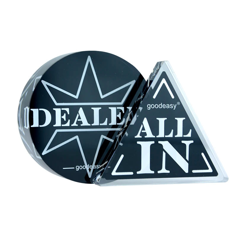 Factory Supply Poker Button Dealer  All in Black and  Double-sided Casino Accessories Gambling Supplies