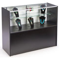 Hot Selling Full Vision Glass Showcase Display Case Wooden Counter LED Lit Eco-Friendly for Smoke Shops Jewelry Retail Stores