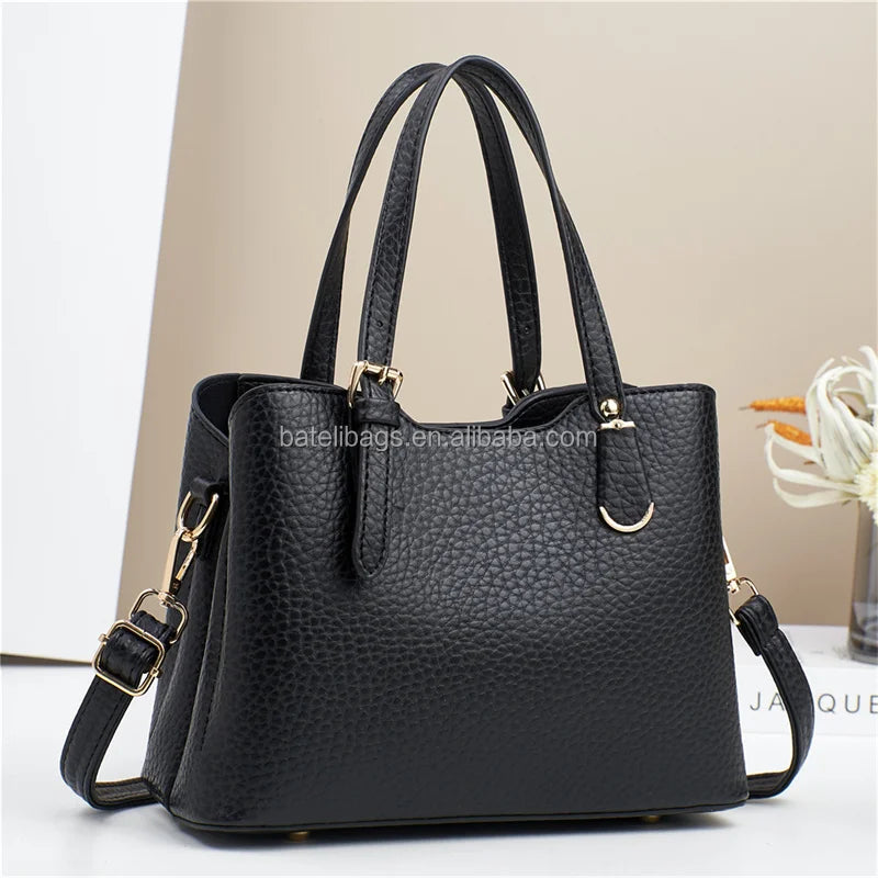 2025 New Fashion Trend Women's High-End Shoulder Bag Retro European Style Large Capacity Zipper Closure Portable