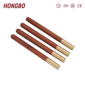 Wood Ballpoint Pen Low Minimum Branded Cheap Luxury Personalised Promotional Carved Brown Black Banner Pen Blue / Black Metal