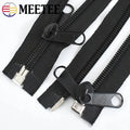 Meetee AP235 10# 80-300cm Zipper Accessories Nylon Zippers Open-End Long Zip Large Sewing Closure Zipper for Tent Tailor Jacket