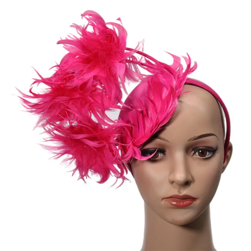 Hot Selling Fashion Design Feather Fascinator Party Ball Hair Fascinators Headband Headwear for Outdoor Party Wedding