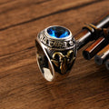 MYF Factory Wholesale Gemstone Mens Turkish Ottoman Sultan Suleiman Bezel Setting Oval Cut Wedding Party 925 Sterling Silver