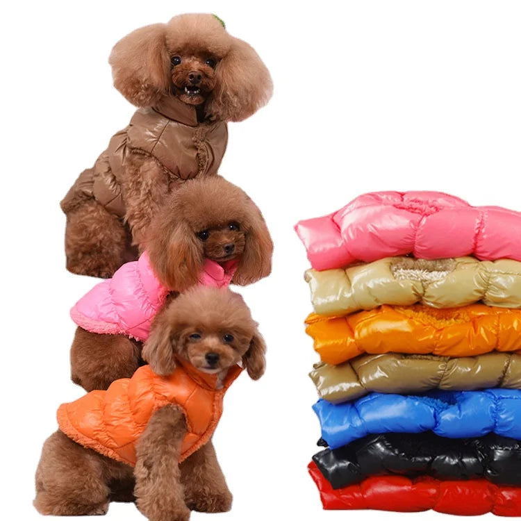 Hot Selling Winter Fashionable Luxury Warm Cotton Thickened Waistcoat Dog Coat Vest for Small Medium Large Dogs and Cats