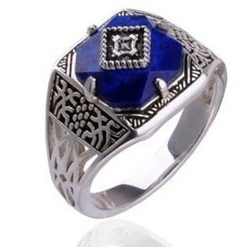 The Vampire Diaries Caroline Forbs Ring Movies Jewelry Vintage Blue Crystal Daylight Amulet Engagement Ring