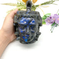 Wholesale High Quality Natural Labradorite Medusa Carving Craft for Home Decoration