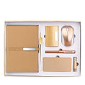 Promotional Gift Notebook+pen + USB Flash Drive + Bookmark + Name Card Holder + Wireless Mouse + Power Bank Customized Gift Set