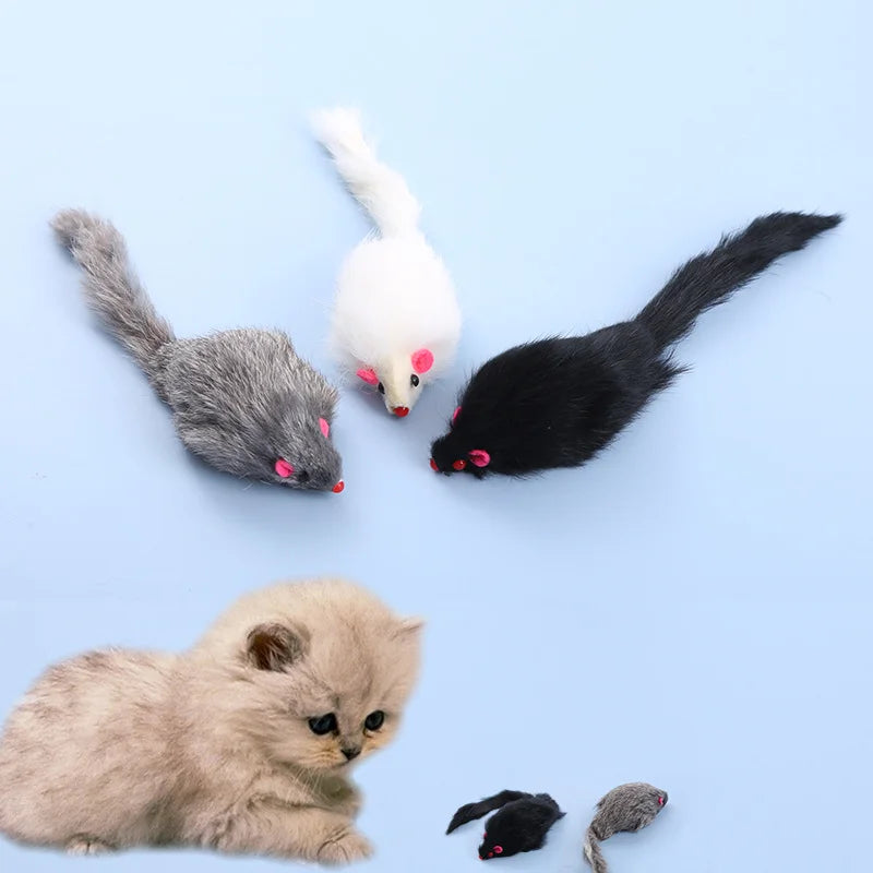 Pet Supplies Plush Big Rat Mouse Sand Stone Sound Simulation Mouse Cats Catches Mice Toy Interactive Cat Mouse Toy
