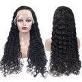 Large Stock Water Wave hd 250 Density 30 Inch Lace Front Wig Cuticles Aligned Raw Brazilian Transparent Lace Wig