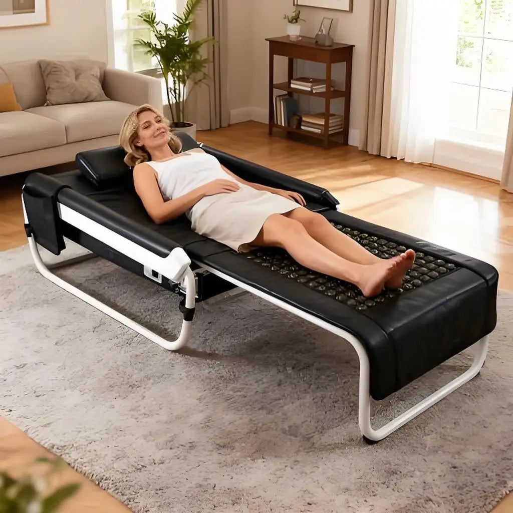 Salon Furniture New Arrival Nerve Relief Thermal Jade Master Spine Traction Roller Hot Stone Therapy Massage Bed