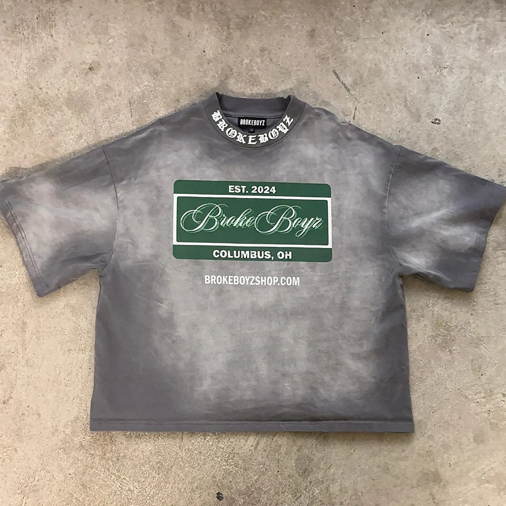 DCY 2026 Trending Product Silk Screen Printing TshirtUnisex Oversized T ShirtRound Neck T-Shirt