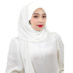 Cheap Wholesale Polyester Chiffon Hijab Foulard Islamic Instant Epingle Women Modern Matching Undercap with Zipper Four Seasons