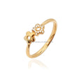 18K Real Rose Gold Wedding Rings Real Diamond Finer Wedding Rings Flower Shape Jewelry Women