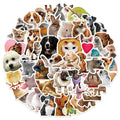 52pcs Cute Dog & Cat Animals Waterproof Vinyl Stickers Funny Cartoon Stickers for Scrapbooking Laptop Water Bottles & Computers
