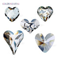 Crystal Heart Suncatcher  Clear Hanging Crystal Prism Pendant GOLDENHAITAI