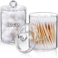 Fast Delivery Clear Acrylic Storage Box Round Cotton Swab Box Makeup Tool Box Bathroom Storage Jar