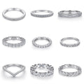 Supplier Jewelry for Women 925 Sterling Silver Round Brilliant Cut Rhodium Plated Anti Tarnish Cubic Zirconia Wedding Ring