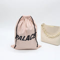 Screen Printed Pink Cotton Twill Dust Drawstring Shoe Pouch Cloth Bag Custom Logo Gift Packaging Shopping Cotton Handbag