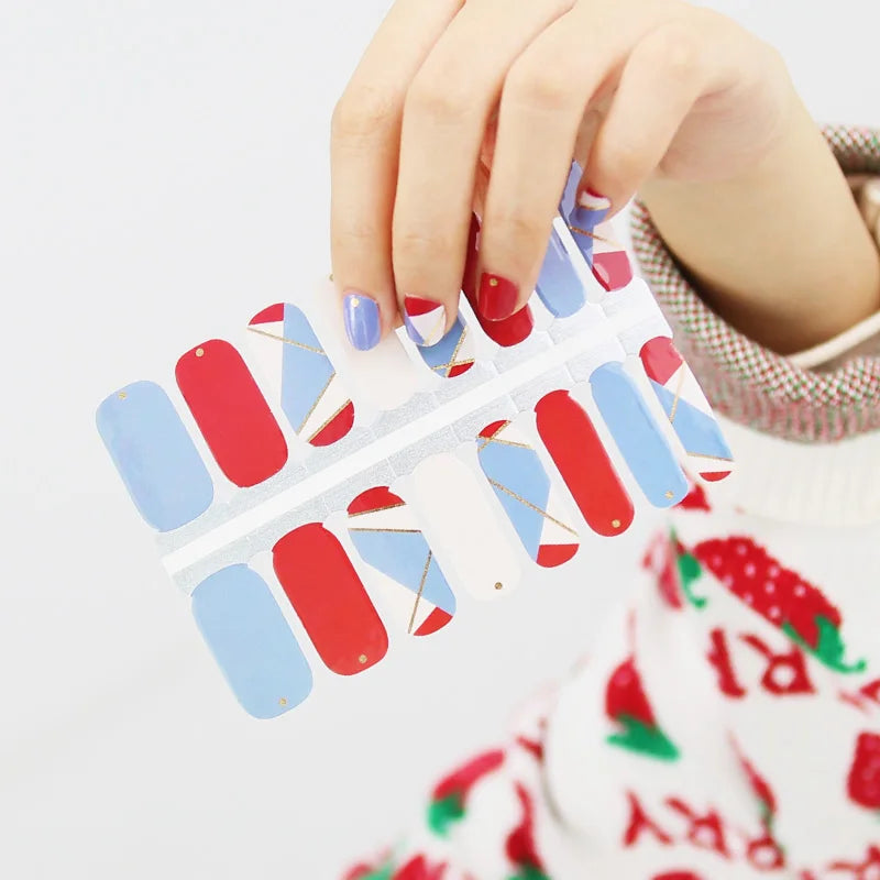 Huizi Wholesale Colorful Designs Non-toxic Real Nail Polish Strips Custom Polish Nail Wraps