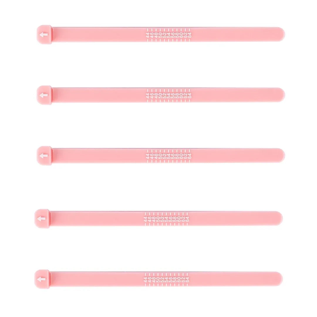 EU 44-64 Adjustable Ring Sizer EU Size Chart Reusable Silicone Finger Measuring Tool for Accurate Ring Sizing