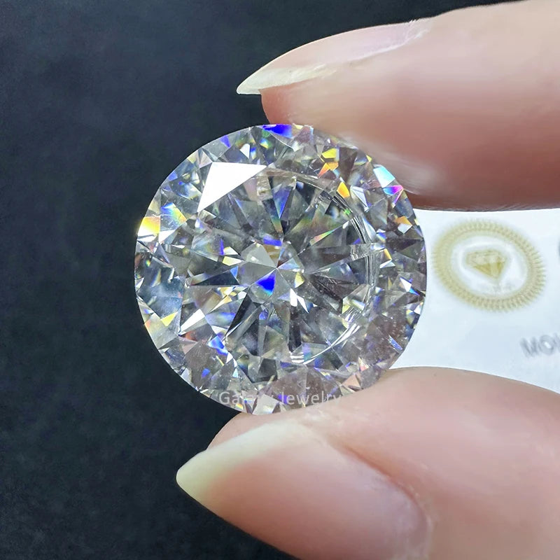 Factory Wholesale Galaxy Moissanite D Color Super White Brilliant Cut Loose Stones 3.0mm-16.0mm Third Party Certified 8H 8A