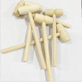 Wholesale Natural Wood Mini Hammer Mallet Eco-Friendly 4-Holes Chocolate Wood Button with Beads Decoration