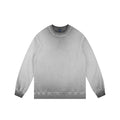2024 Winter Wholesale 420gsm Crewneck Sweatshirt Light Gray Sunfaded Wash Hoodie Quality No Pocket Hoodie